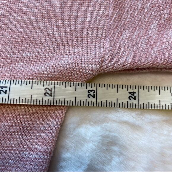 J Crew Vintage Fleece Heathered Pink Turtleneck Long Sleeve Size Large - Picture 9 of 9